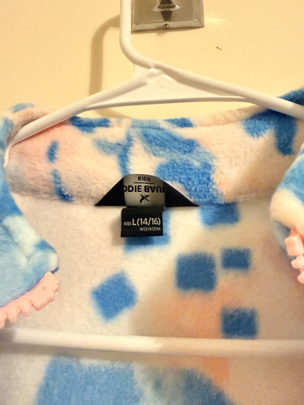 Eddie Bauer Kids Girls Fleece Jacket Size L (14/16) Blue Pink Floral Full Zip - Picture 8 of 14